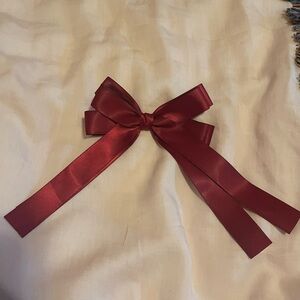 Red ribbon Bow Clip
